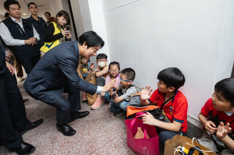  賴清德出席「寶貝童心　夢想起飛」聯歡童樂會。 圖：總統府提供 