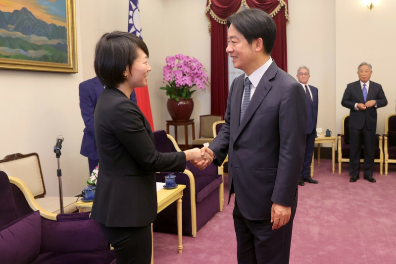  賴清德接見日本自民黨青年局長鈴木貴子訪團一行。 圖：總統府提供 