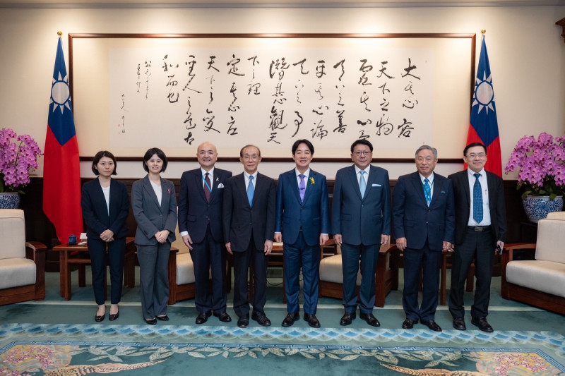  總統賴清德接見日本台灣交流協會理事長谷崎泰明。 圖：總統府提供 