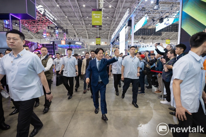 總統賴清德出席2024台北國際電腦展開幕典禮的畫面。   圖：總統府提供