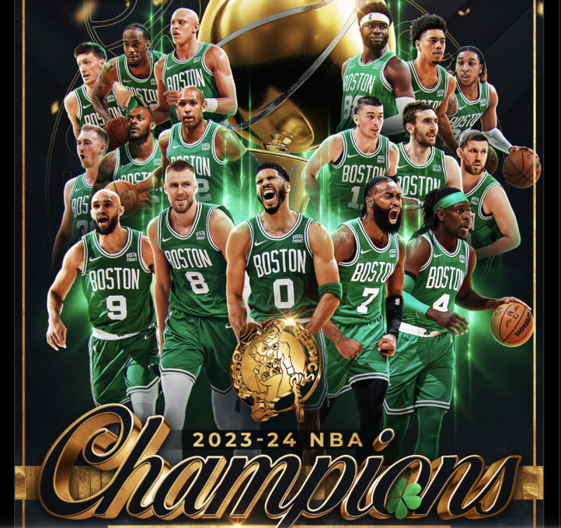 塞爾蒂克終場以106：88勝出，系列賽4：1擊敗獨行俠   圖：截圖自NBA／官方「X」