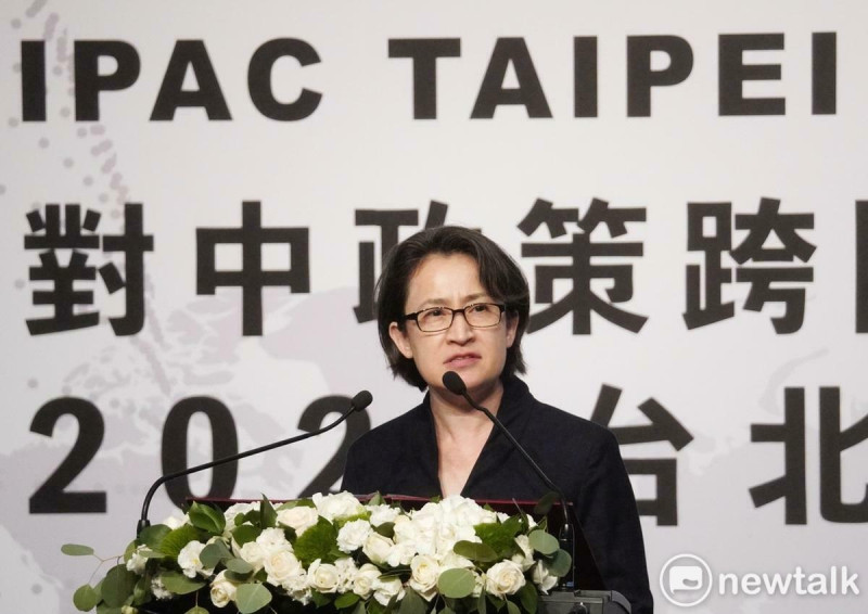 副總統蕭美琴出席對中政策跨國議會聯盟（IPAC）國際記者會。   圖：張良一/攝