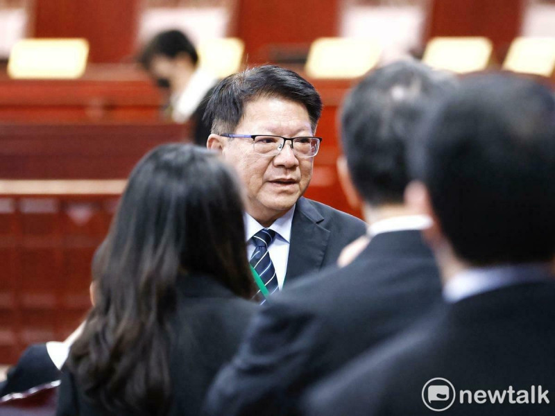 憲法法庭國會改革釋憲案今進行言詞辯論，圖為總統府秘書長潘孟安。   圖：張良一 / 攝
