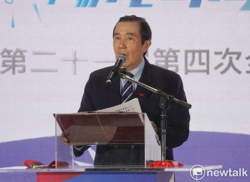 前總統馬英九出席並在國民黨130週年黨慶致詞。   圖：張良一/攝