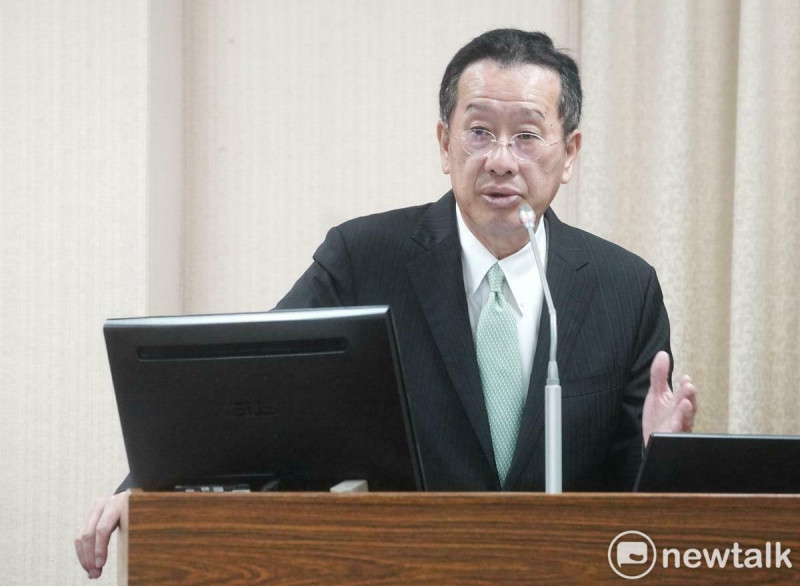 國防部長顧立雄在立院外交及國防委員會備詢。   圖：張良一/攝