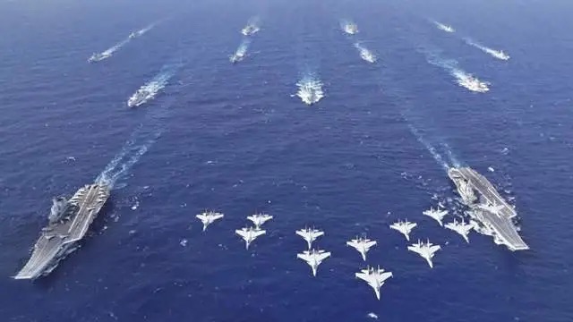 中國近年制海和制空能力快速成長，普遍認為中國現在能同時支援兩個航母艦群出航。   圖：翻攝自兩河流域千年一嘆
