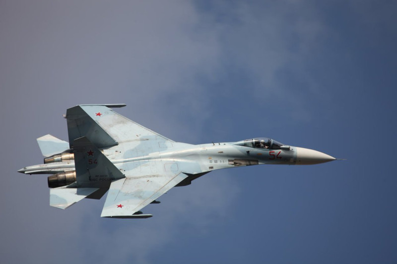  墜機消息傳出之時為 Su-27 但是俄羅斯官方稍後更正資訊為 Su-34。 圖：翻攝自@Gerashchenko_en 