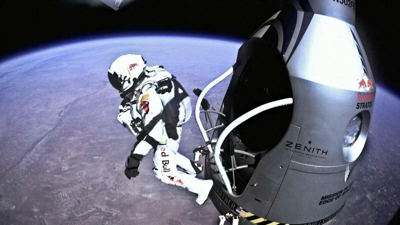 費利克斯・鮑姆加特納（Felix Baumgartner）驚傳身亡，曾經從平流層一躍而下。   圖：翻攝自@nexta_tv