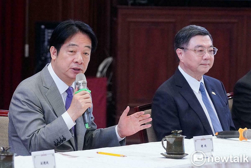 美國宣布徵收台灣20%關稅，賴清德總統今天親上火線召開記者會說明。   圖:張良一拍攝
