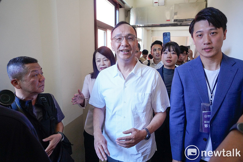 國民黨主席朱立倫出席2025模擬立法院開幕式。   圖：張良一/攝