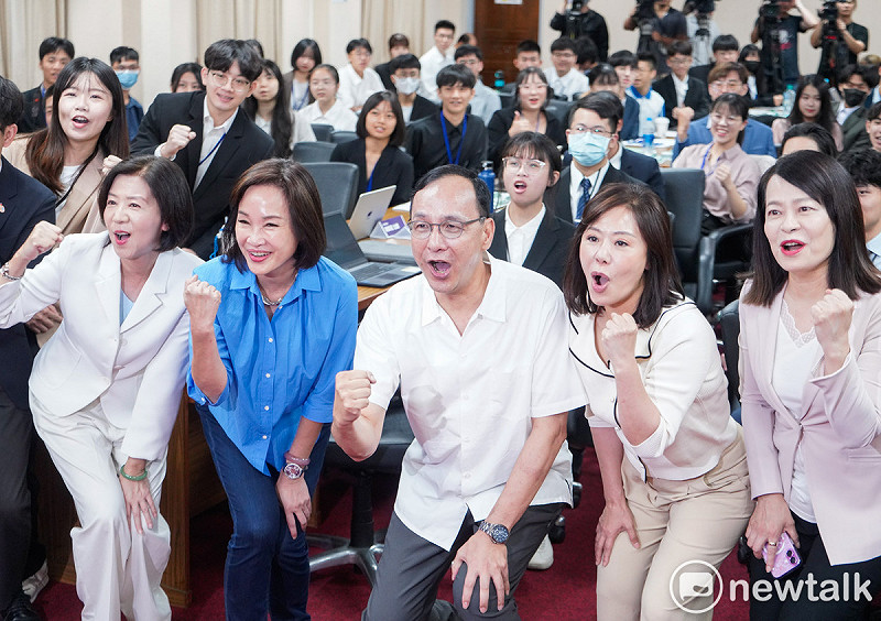 國民黨主席朱立倫出席2025模擬立法院開幕式。   圖：張良一/攝