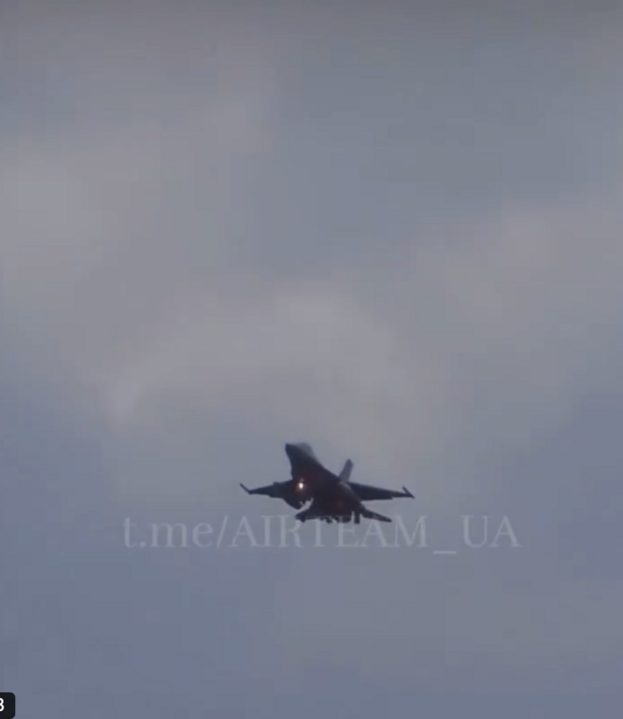 烏克蘭 F-16 返回基地。 圖:翻攝自@Osinttechnical