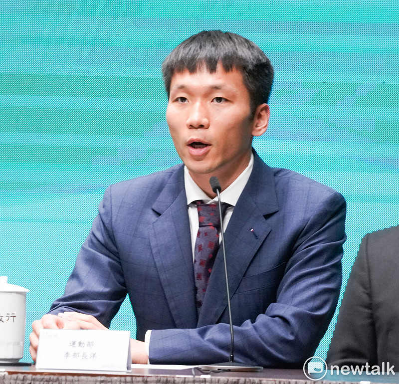 運動部長李洋今（11）日出席行政院院會會後記者會。   圖：張良一/攝