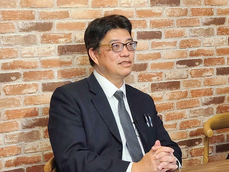  陸委會主委邱垂正接受《Newtalk新頭殼》專訪。 圖：金大鈞/攝 