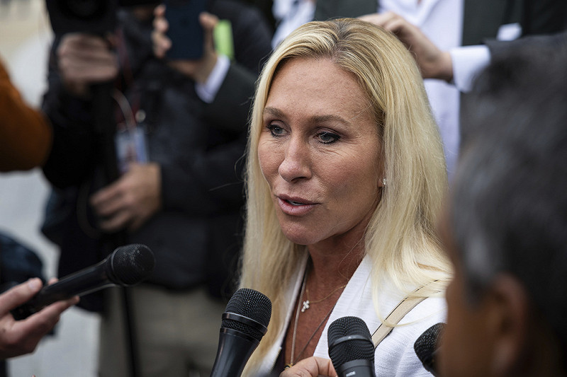 共和黨眾議員瑪喬麗.泰勒.葛林(Marjorie Taylor Greene)直言,若生活成本問題未解,共和黨將難以保住眾議院。 圖:達志影像/美聯社 共和黨眾議員瑪喬麗.泰勒.葛林(Marjorie Taylor Greene)直言,若生活成本問題未解,共和黨將難以保住眾議院。 圖:達志影像/美聯社