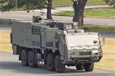  日本 10 千瓦級高功率激光電子戰車。 圖：翻攝自《環球網》 