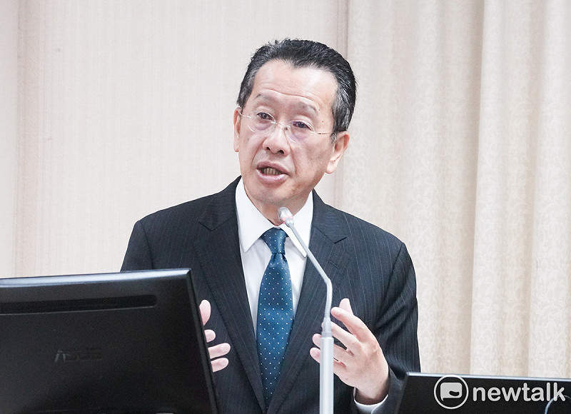 國防部長顧立雄在立院外交及國防委員會備詢。   圖：張良一/攝