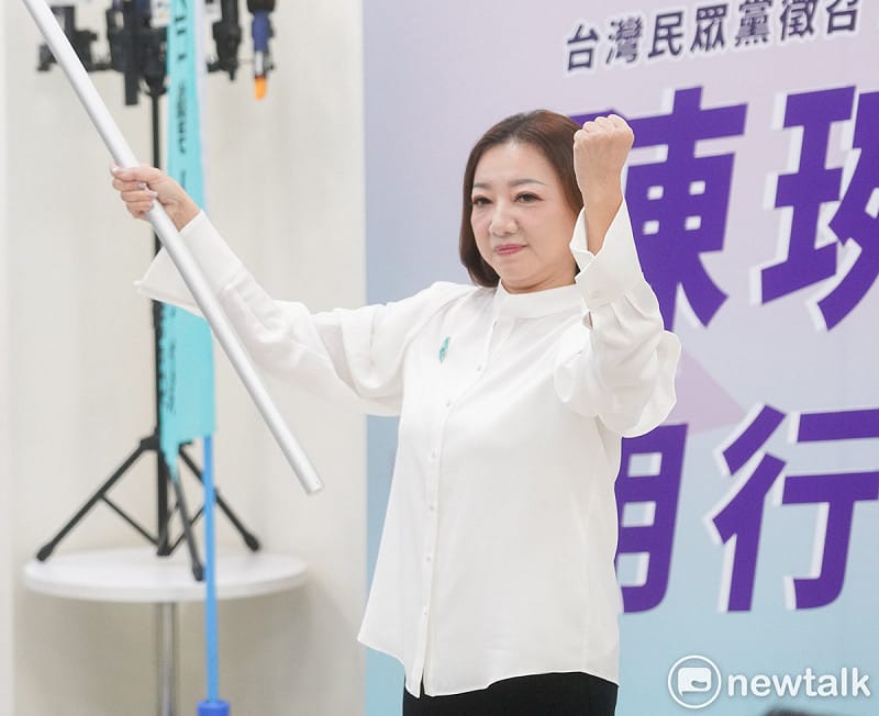 台灣民眾黨主席黃國昌舉行「用行動改變宜蘭！台灣民眾黨徵召陳琬惠參選宜蘭縣長記者會」。圖為陳琬惠。   圖：張良一/攝