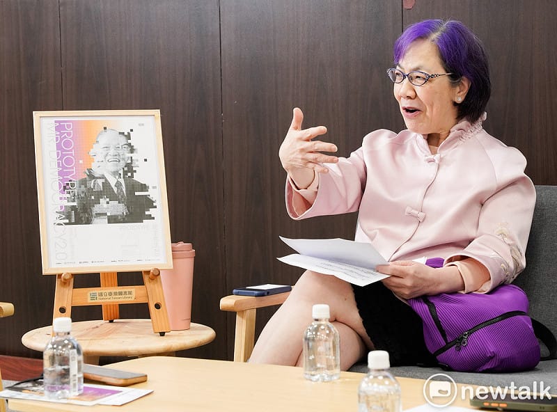  李登輝基金會董事長李安妮表示，希望能藉由AI李登輝，讓年輕世代能更認識李登輝這個歷史人物。 圖：張良一/攝 
