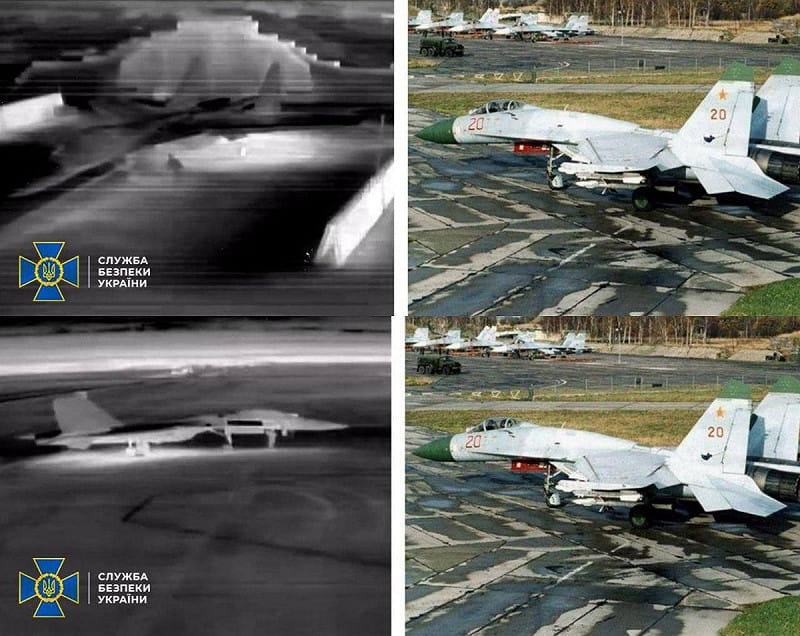  NOELREPORTS 報導烏克蘭阿爾法無人機成功擊毀 2 架 Su-27。 圖：翻攝自NOELREPORTS 