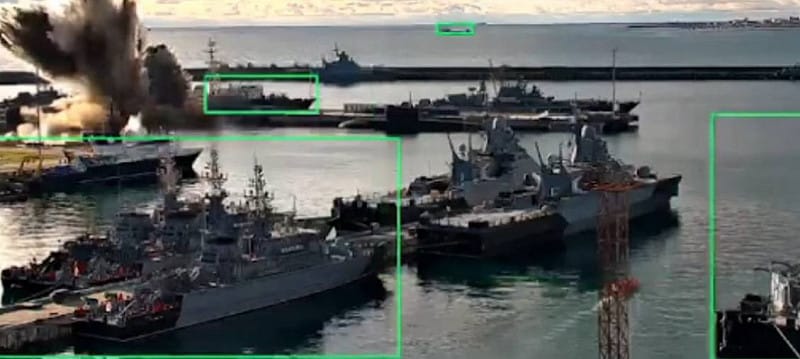  黑海艦隊亦遭受到烏克蘭打擊，目標為黑海艦隊一艘「基洛級」（Varshavyanka 級）潛艦，極可能是 B-271「科爾皮諾號」（Kolpino）。圖：翻攝自visionergeo 