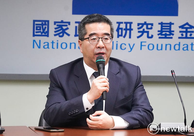 國民黨副主席蕭旭岑、國家政策研究基金會副董事長李鴻源今（10）日舉行記者會，說明前往中國訪問的成果。&nbsp;&nbsp;&nbsp;圖：張良一／攝