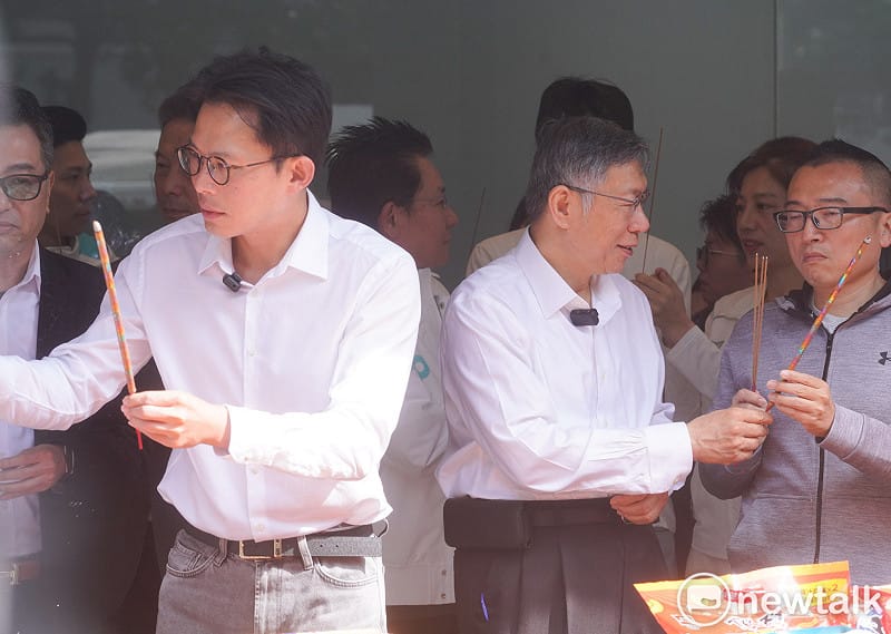 民眾黨創黨主席柯文哲、黨主席黃國昌出席民眾黨2026開工團拜。&nbsp;&nbsp;&nbsp;圖：張良一/攝