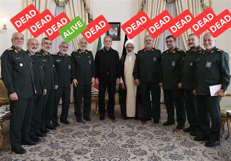 伊朗多名將領被擊殺，卡尼卻傳出獨活逃亡，成為眾矢之的。 圖：翻攝自@Cyrus_Intel88 