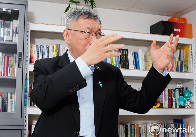 民眾黨創黨主席柯文哲專訪。&nbsp;&nbsp;&nbsp;圖：張良一/攝