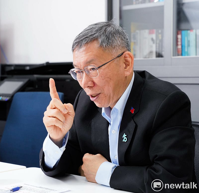 民眾黨創黨主席柯文哲專訪。&nbsp;&nbsp;&nbsp;圖：張良一/攝