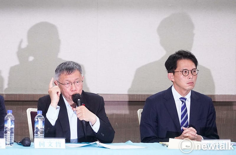 柯文哲遭判17年，民眾黨召開國際記者會。&nbsp;&nbsp;&nbsp;圖：張良一/攝