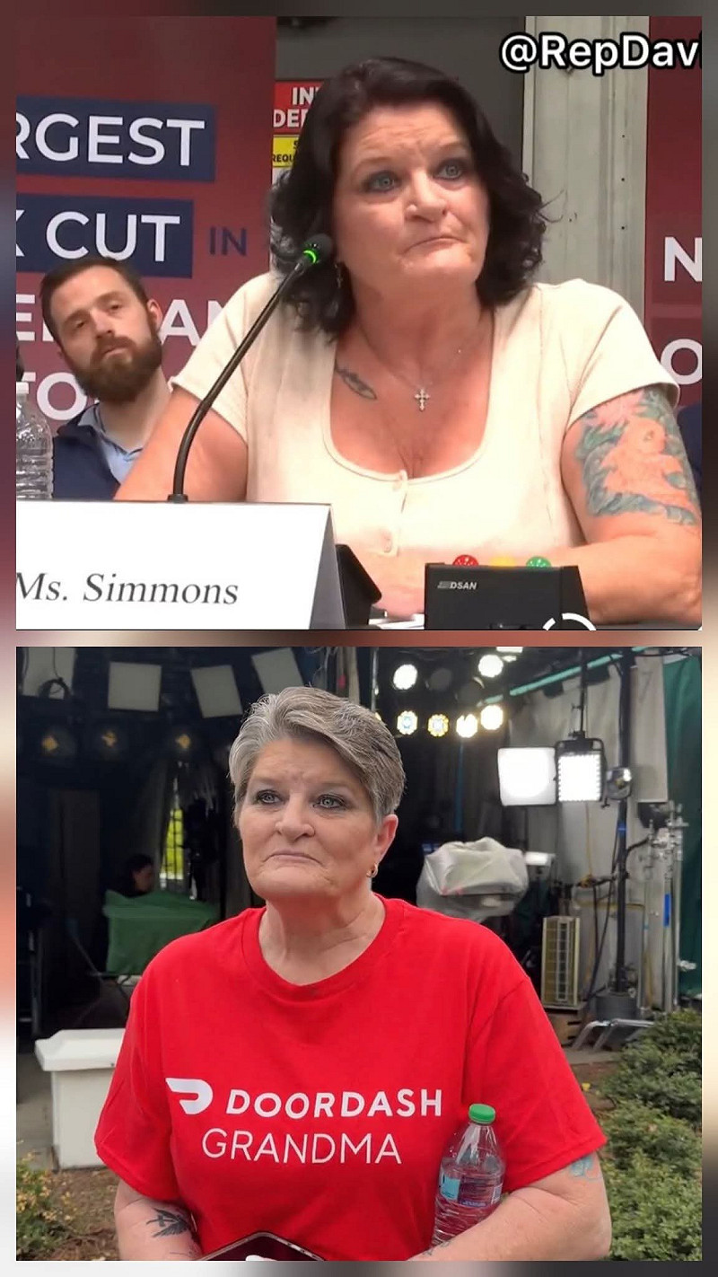  該女士並非第一次參與共和黨的活動，外送員真實身份遭質疑。 圖：翻攝自Ｘ 方舟子 