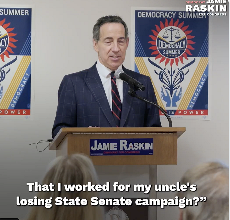  美國馬里蘭州民主黨眾議員拉斯金（Jamie Raskin）。圖：翻攝自ＸJamie Raskin 