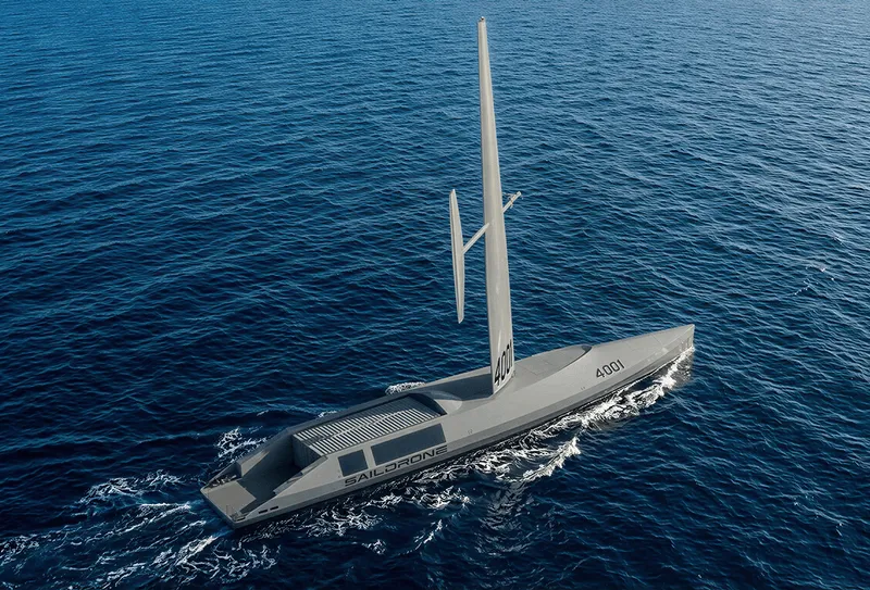  另一版本強化感測器與武裝整合能力，可用於情報、監視與偵察（ISR）等任務。 圖：翻攝自 Saildrone 官網 