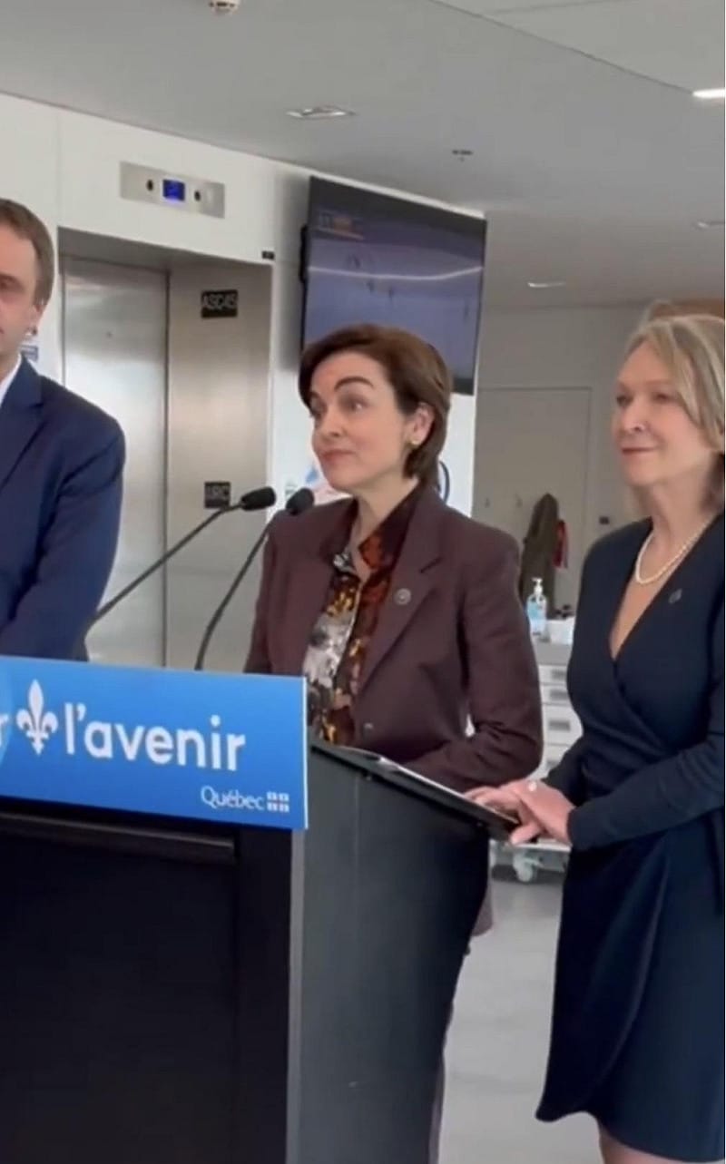  魁北克省長克里斯汀．弗雷謝特決定不將美國產酒精飲料重新上架銷售。 圖：翻攝自 X 帳號 @Harry North 