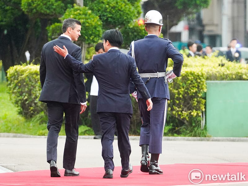 賴清德與貝尼亞。 圖：張良一/攝 