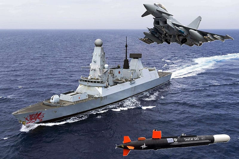 英國派遣龍號和颱風戰機護航荷姆茲海峽，英國高調軍事動作引發關注。&nbsp;&nbsp;&nbsp;圖：翻攝自@ArmyRecognition