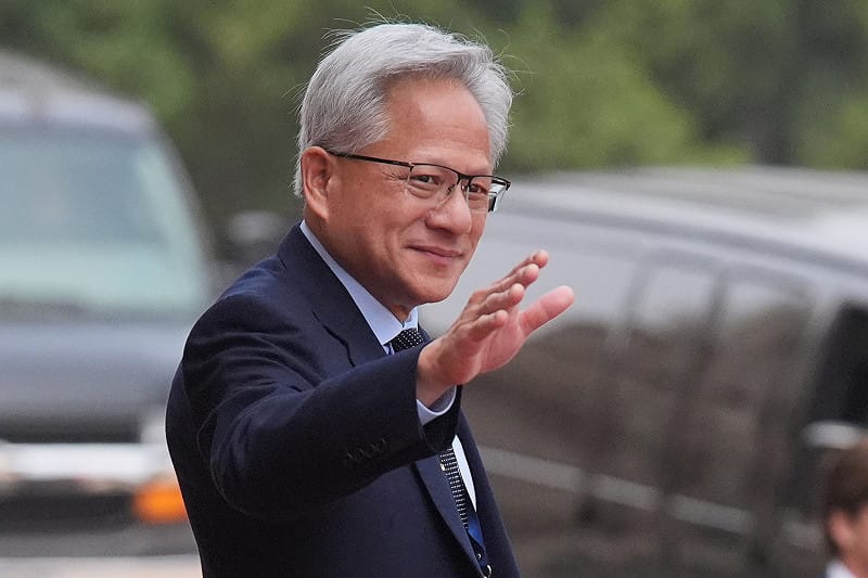 輝達執行長黃仁勳（Jensen Huang）。 圖：達志影像／美聯社 