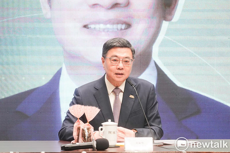 行政院長卓榮泰今（19）天在總統賴清德520就職兩週年前夕，說明執政兩年的成果與挑戰。&nbsp;&nbsp;&nbsp;圖：張良一/攝