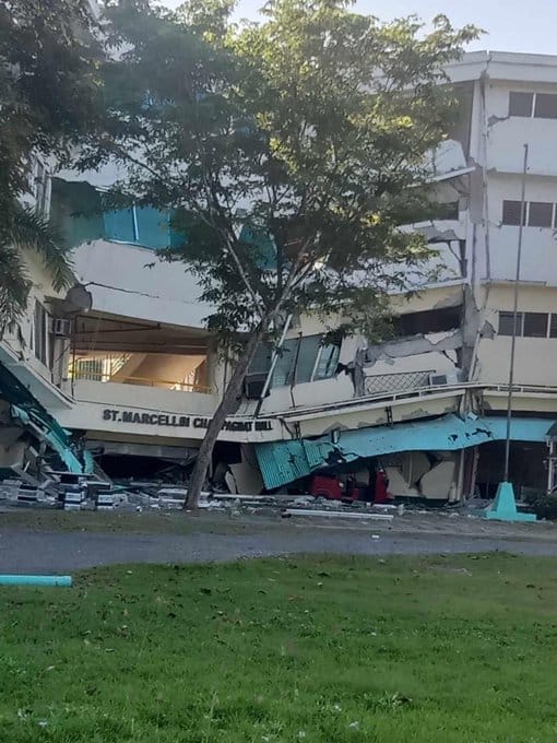 據地震部門稱,震央位於桑托斯將軍市西南約13公里處,震源深度10公里。 圖:翻攝自 X @W0lverineupdate 據地震部門稱,震央位於桑托斯將軍市西南約13公里處,震源深度10公里。 圖:翻攝自 X @W0lverineupdate