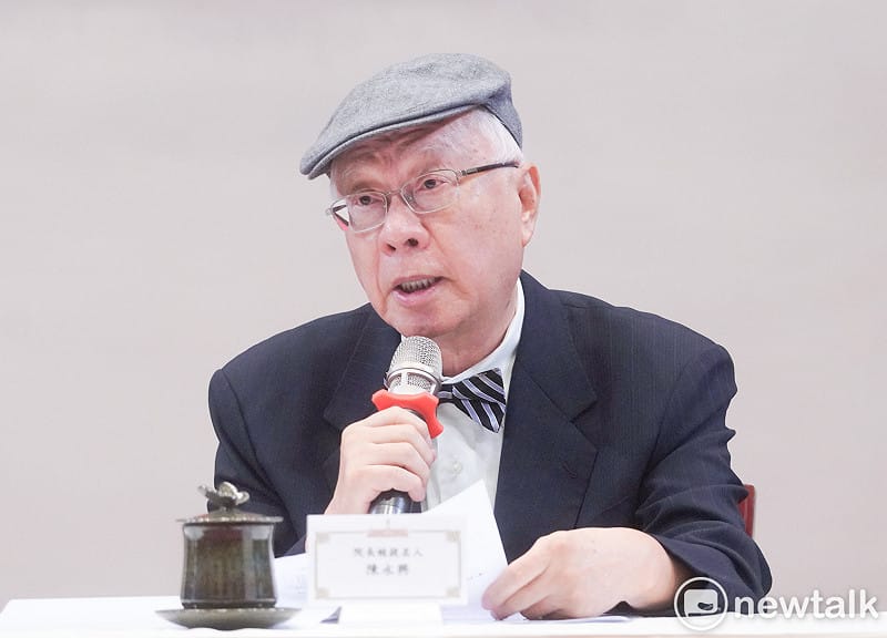 副總統蕭美琴今主持「監察院第7屆正、副院長及監察委員被提名人介紹記者會」，圖為監察院長被提名人陳永興。&nbsp;&nbsp;&nbsp;圖：張良一/攝