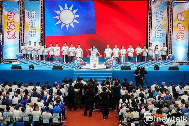 國民黨主席鄭麗文主持國民黨全代會並向黨代會發表演說。&nbsp;&nbsp;&nbsp;圖：張良一/攝