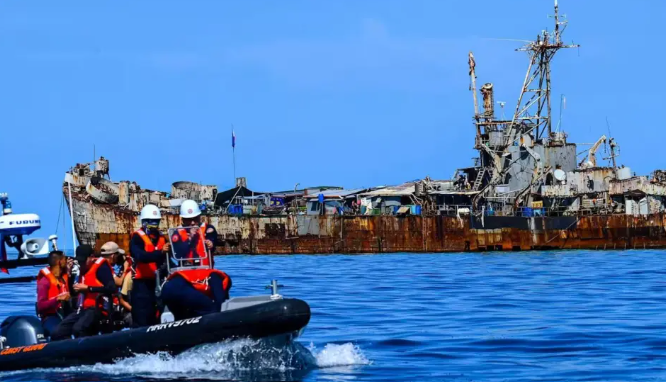 中國海警全面收緊管控尺度，在仁愛礁外圍海域搭建起多層海上管控體系。&nbsp;&nbsp;&nbsp;圖：翻攝自騰訊網