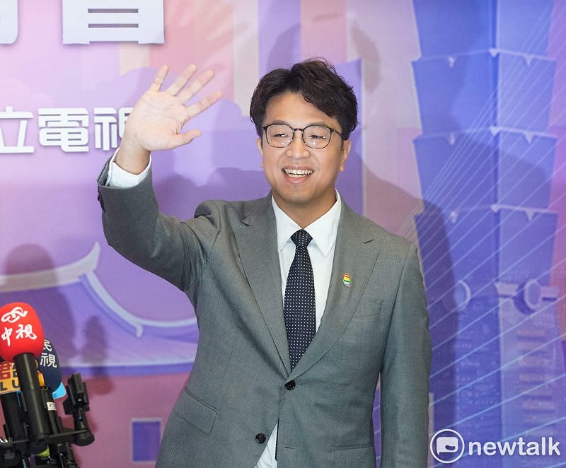 民進黨台北市長候選人沈伯洋今出席台北市長候選人電視辯論會。&nbsp;&nbsp;&nbsp;圖：張良一 / 攝