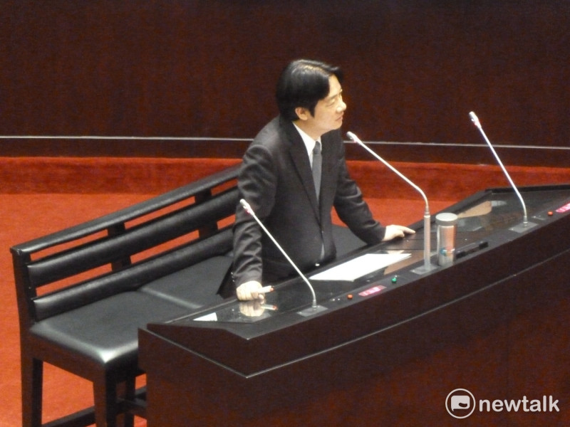 台積電3奈米晶圓代工廠確定留在台灣，行政院長賴清德今天下午答詢時表示，感謝台積電董事長張忠謀，並盼藉此帶動其他企業投資台灣。   圖：趙婉淳／攝