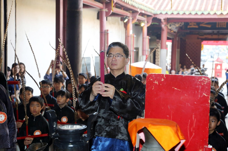 一年一度的秋祭武聖祭祀大典，今(30)日上午7時在台灣祀典武廟舉行。   圖/台南市政府提供