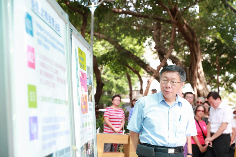 對於民進黨全代會赦扁案破功，台北市長柯文哲今（30）日表示，他認為民進黨逃也逃不了，還是要面對。   圖：台北市政府/提供