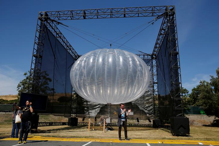 Alphabet X的上網氣球，目前正準備投入波多黎各地區，解決通訊障礙的問題，已提升重建的速度。   圖：達至影像/路透社