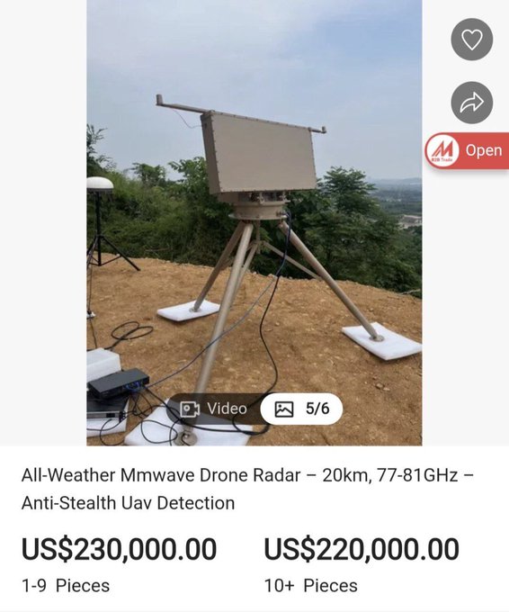 然而,有中國專家指出,烏克蘭發現的小型雷達是中國的民用產品,「在網路上就買的到」,質疑烏克蘭試圖製造輿論,為美國未來的政治操作爭取空間。 圖:翻攝自 @GrandpaRoy2 X 帳號