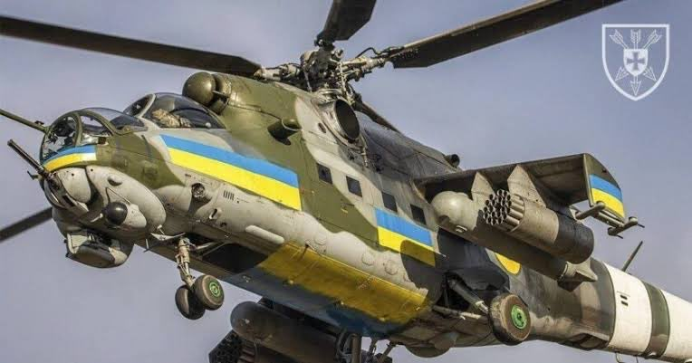  Mi-24 直升機。 圖：翻攝自 X 